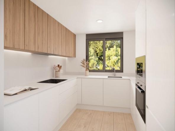 Townhouses overlooking Alicante Golf with modern designs and nearby beach access.